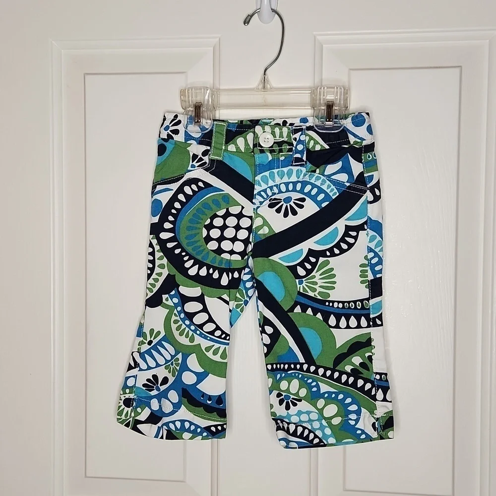 Gap Girls Paisley Print Capri Pants Size 5 Slim